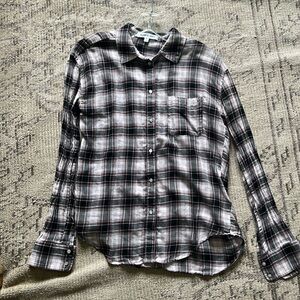 Elizabeth and James thin plaid button-down